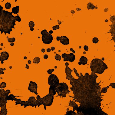 orangebackground doku soyut siyah boya splatters