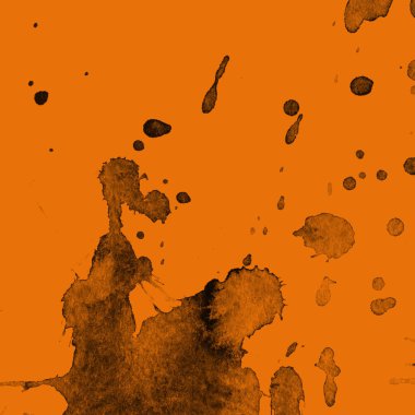 orangebackground doku soyut siyah boya splatters