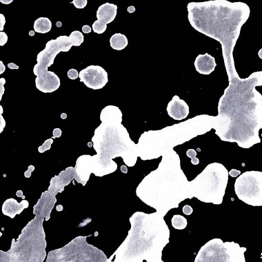 Soyut Beyaz boya doku siyah arka plan üzerine splatters
