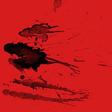 kırmızı arka plan doku soyut siyah boya splatters