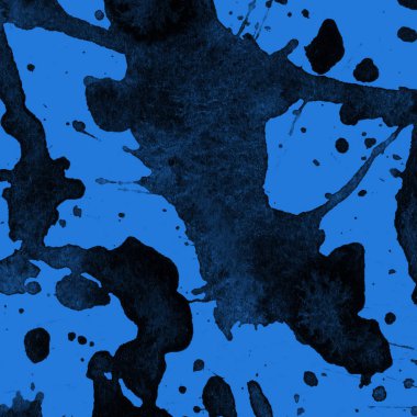 mavi arka plan doku soyut siyah boya splatters