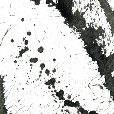 Beyaz arka plan doku soyut siyah boya splatters