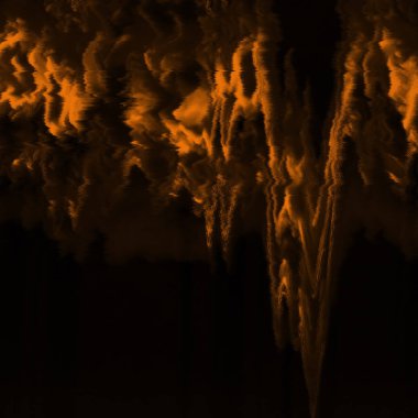 Dijital ekran aksaklık etkisi doku soyut. Turuncu ve siyah