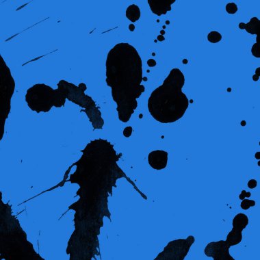 mavi arka plan doku soyut siyah boya splatters