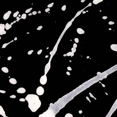 Soyut Beyaz boya doku siyah arka plan üzerine splatters