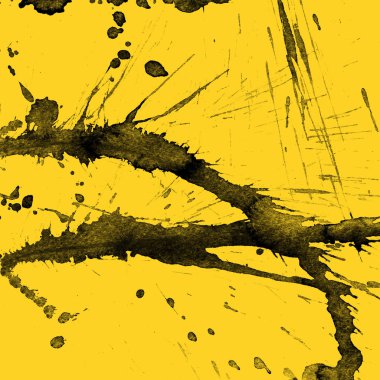 Soyut Beyaz boya doku siyah arka plan üzerine splatters