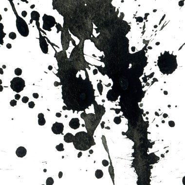 Beyaz arka plan doku soyut siyah boya splatters