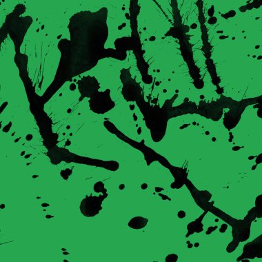 yeşil arka plan doku soyut siyah boya splatters
