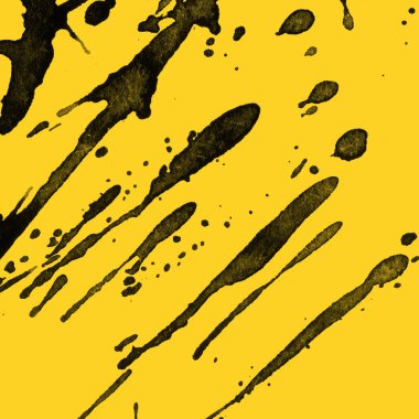 sarı arka plan doku soyut siyah boya splatters