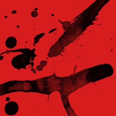 kırmızı arka plan doku soyut siyah boya splatters