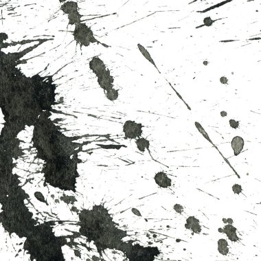 Beyaz arka plan doku soyut siyah boya splatters