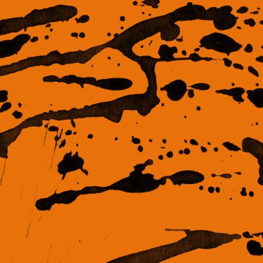 orangebackground doku soyut siyah boya splatters