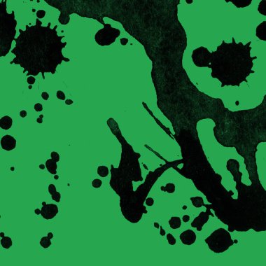 yeşil arka plan doku soyut siyah boya splatters