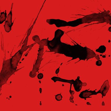 kırmızı arka plan doku soyut siyah boya splatters