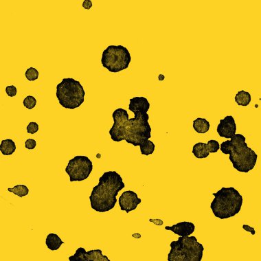 sarı arka plan doku soyut siyah boya splatters