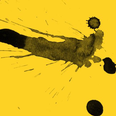 Soyut Beyaz boya doku siyah arka plan üzerine splatters