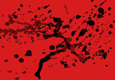 kırmızı arka plan doku soyut siyah boya splatters