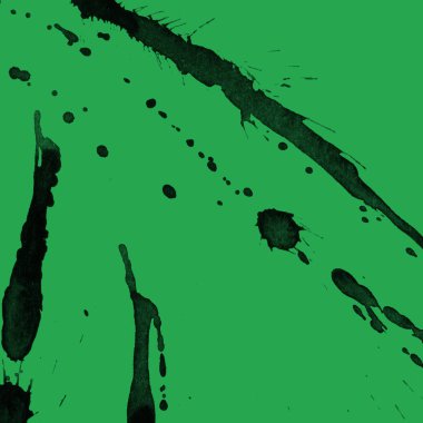 yeşil arka plan doku soyut siyah boya splatters