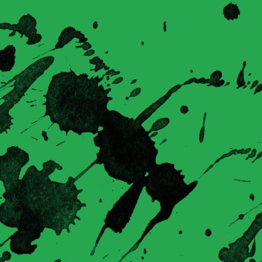 yeşil arka plan doku soyut siyah boya splatters