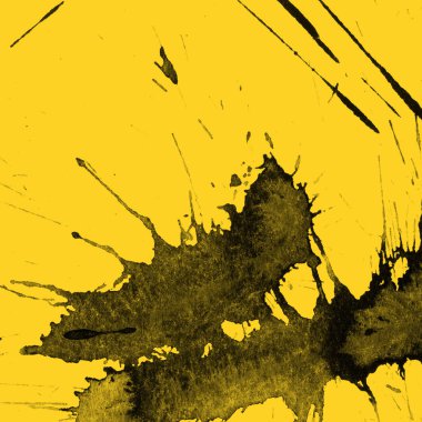 sarı arka plan doku soyut siyah boya splatters