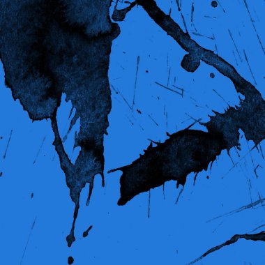 mavi arka plan doku soyut siyah boya splatters