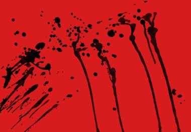 kırmızı arka plan doku soyut siyah boya splatters