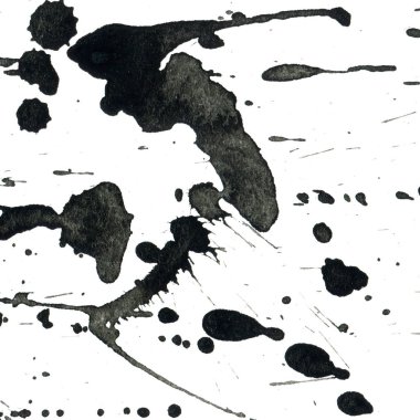 Beyaz arka plan doku soyut siyah boya splatters