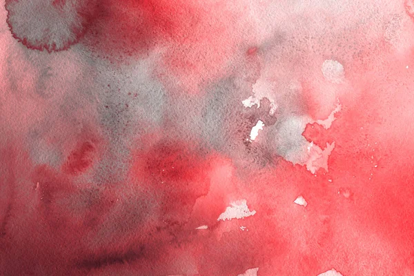 Rote Aquarellfarbe Auf Papier Abstrakten Hintergrund — Stockfoto