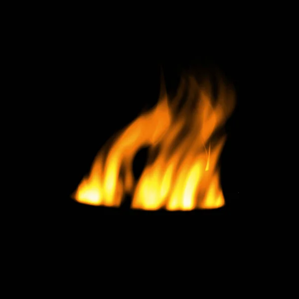 Abstrakte Tapete Feuer Auf Schwarzem Hintergrund — Stockfoto
