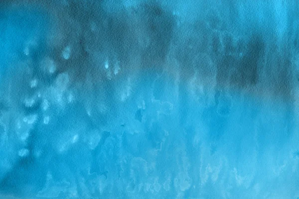 Синий Акварель Краски Бумажном Абстрактном Фоне — стоковое фото