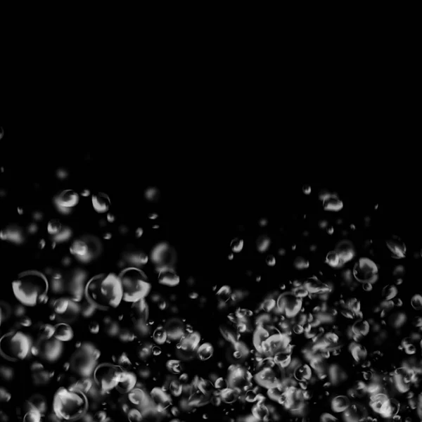 abstract wallpaper with soap bubbles on dark background