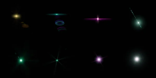 Abstrakte Tapete Mit Leuchtenden Sternen Auf Dunklem Hintergrund — Stockfoto