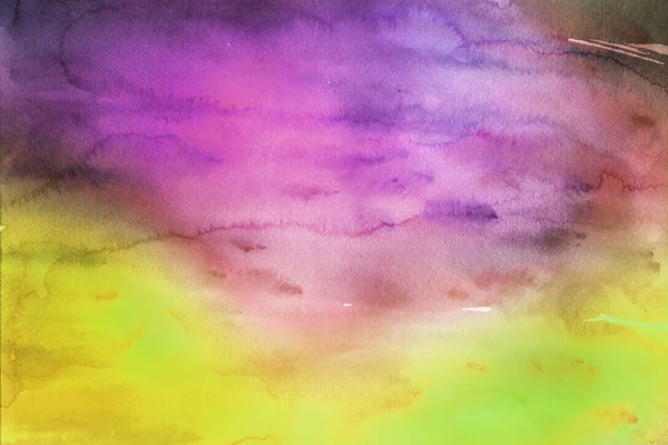 Acuarela Colorida Pintura Sobre Fondo Abstracto Papel — Foto de Stock