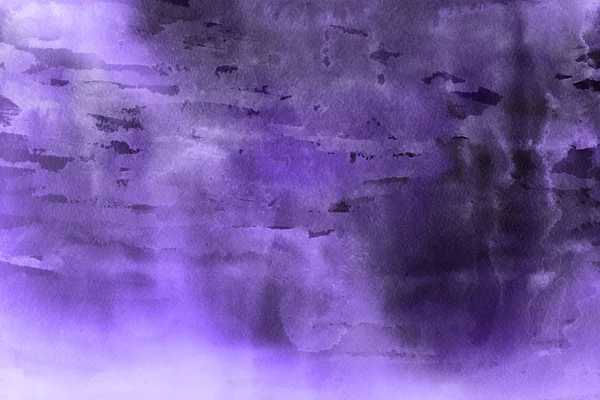 紫色水彩画在纸抽象背景 — 图库照片