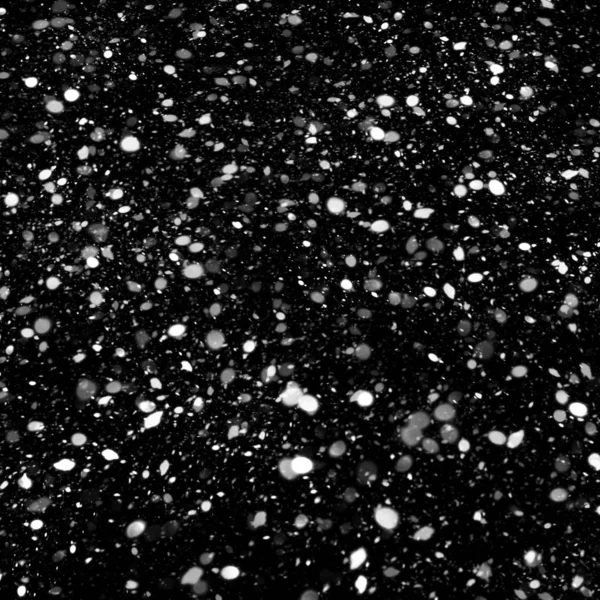 Abstract Wallpaper Falling Snow Black Background — Stock Photo, Image