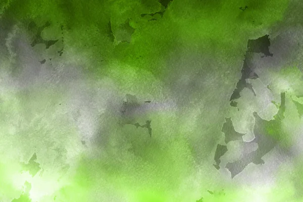 Verde Acuarelă Vopsea Hârtie Fundal Abstract — Fotografie, imagine de stoc