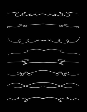 koyu arka plan üzerinde beyaz dekoratif kenarlık çizgisi