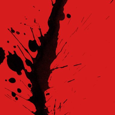 kırmızı arka plan doku soyut siyah boya splatters