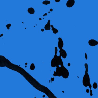 mavi arka plan doku soyut siyah boya splatters