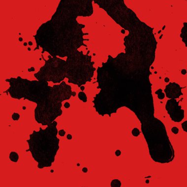 kırmızı arka plan doku soyut siyah boya splatters