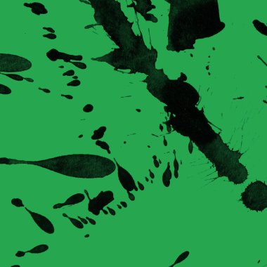 yeşil arka plan doku soyut siyah boya splatters