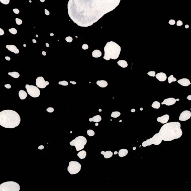 Soyut Beyaz boya doku siyah arka plan üzerine splatters