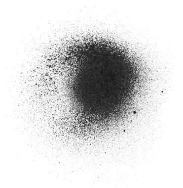 Beyaz arka planda siyah sprey boya