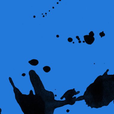 mavi arka plan doku soyut siyah boya splatters