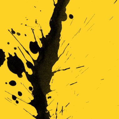 Soyut Beyaz boya doku siyah arka plan üzerine splatters