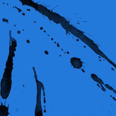 mavi arka plan doku soyut siyah boya splatters