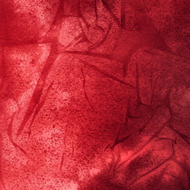 sulu boya boyama doku ile kırmızı arka plan