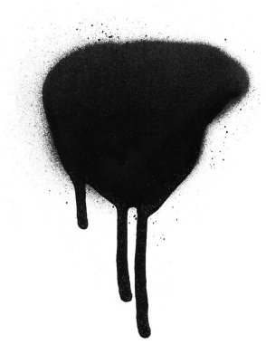 Beyaz arka planda siyah sprey boya