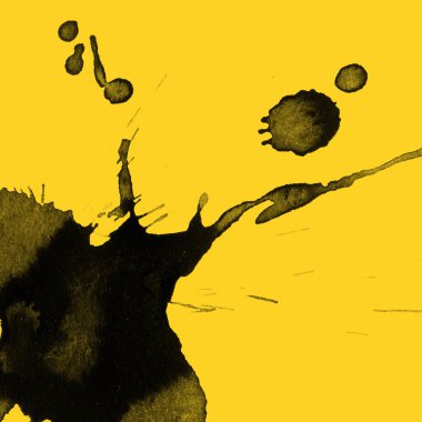 Soyut Beyaz boya doku siyah arka plan üzerine splatters