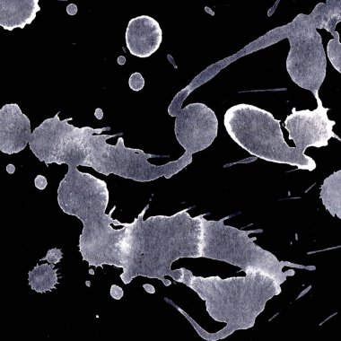 Soyut Beyaz boya doku siyah arka plan üzerine splatters